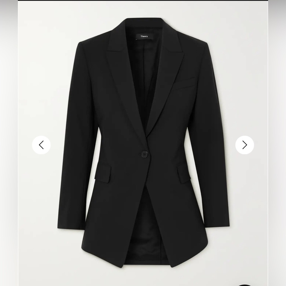 Theory Etiennette grain de pourde wool-blend blazer